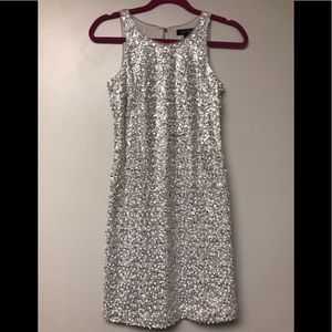 White House Black Market Silver Sequin Cocktail